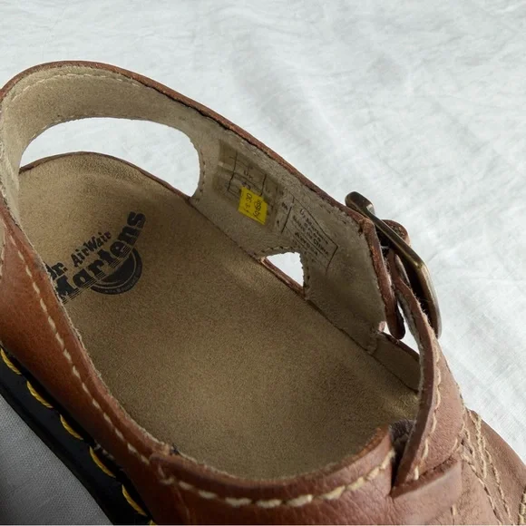 Dr Martens Vintage Y2K Chunky Sandals Women 11Brown Leather Slingback 5A85 EU 43 - Picture 6 of 16